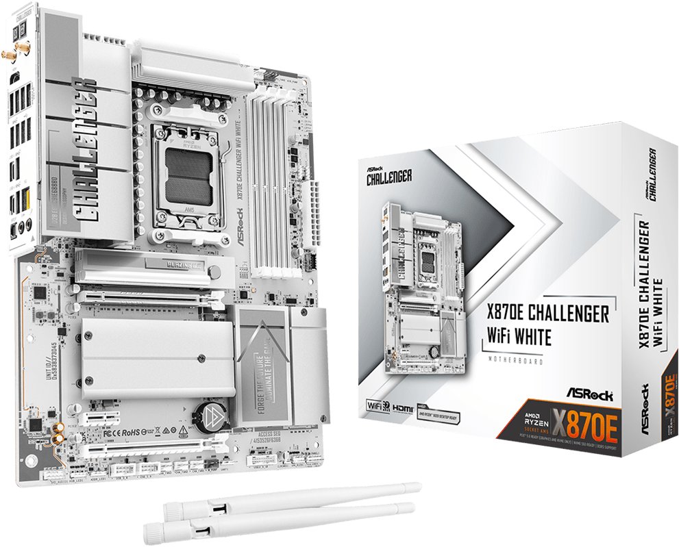 ASROCK X870E Challenger WiFi White