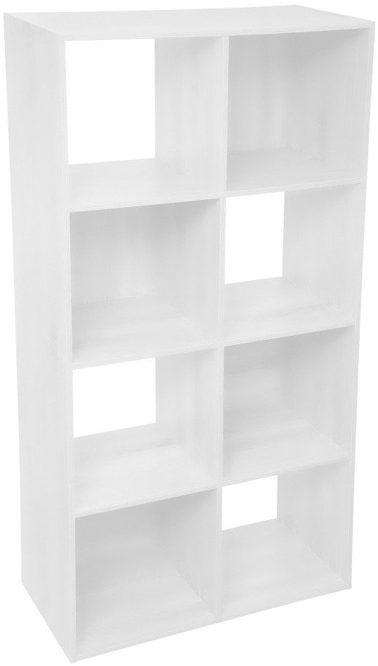Atmosphera Knihovna 68 × 32 × 134 cm, 8 polic, bílá