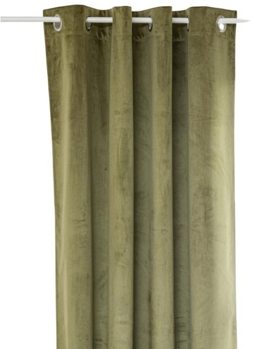 Atmosphera Velurový zatemňovací závěs Thea, 140 × 260 cm, olivový