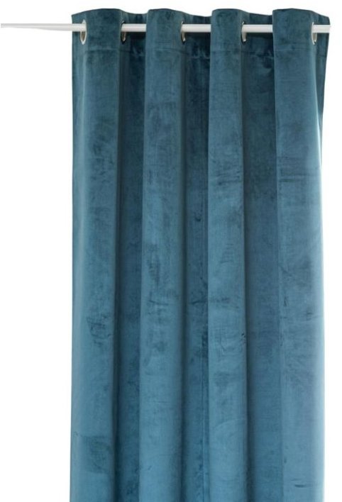 Atmosphera Velurový zatemňovací závěs Thea, 140 × 260 cm, modrý