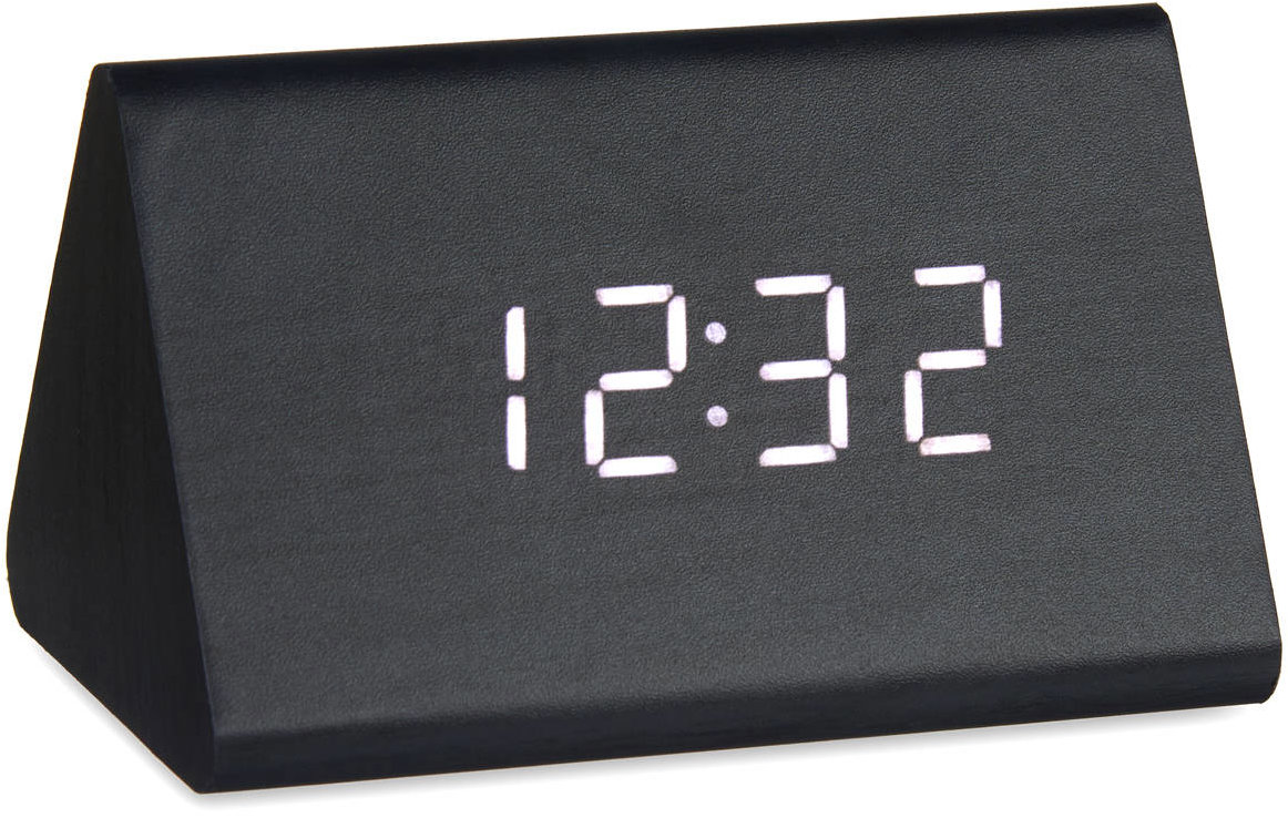 Giftdecor Digitálne hodiny z MDF, čierne