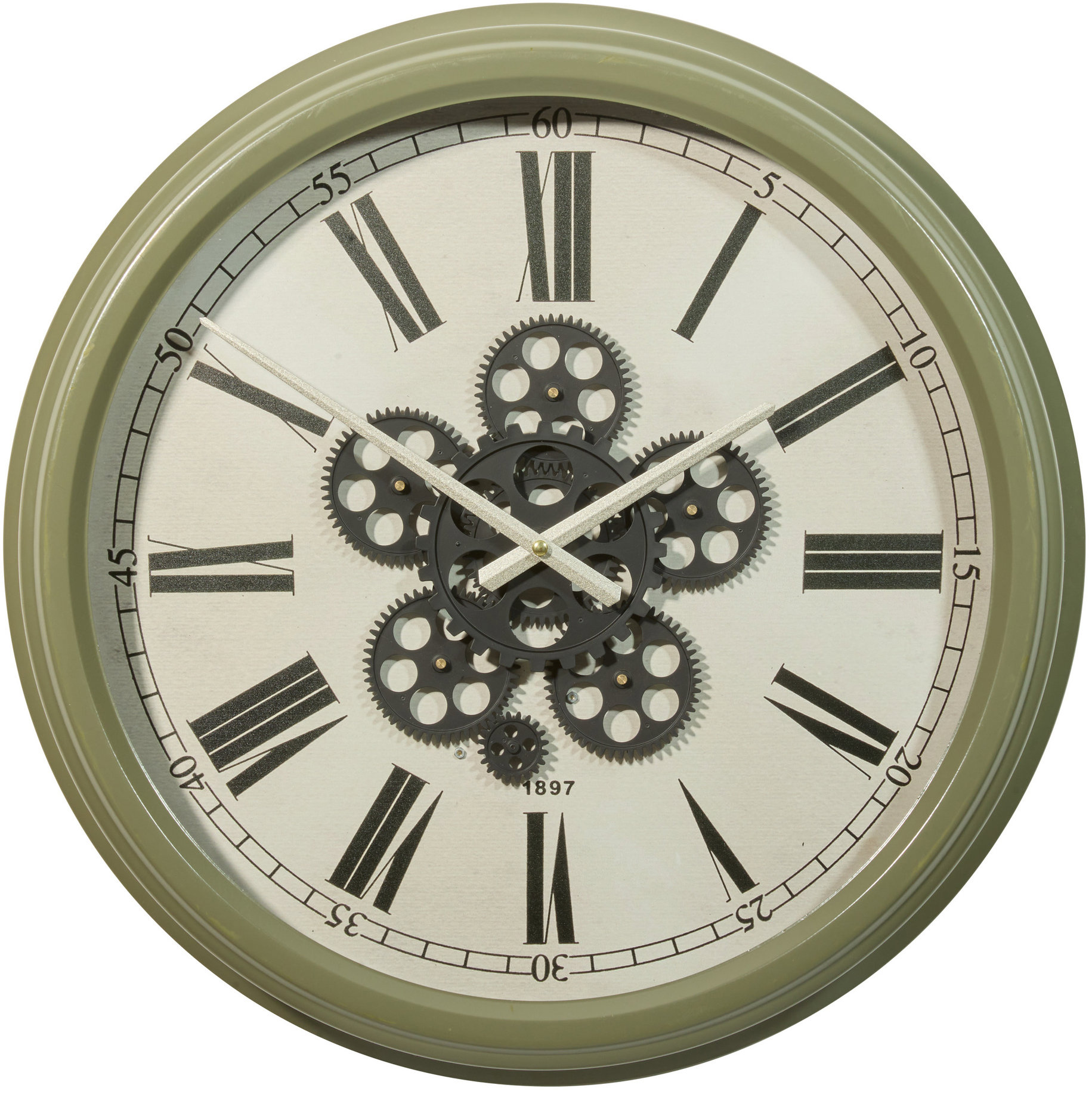 Atmosphera Hodiny s mechanismem Argo, průměr 52 cm, kov a sklo