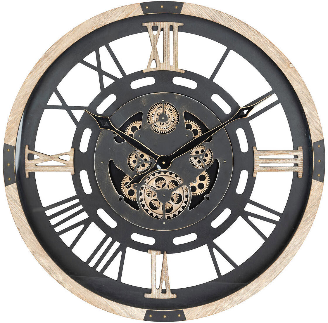 Atmosphera Kent Veľké nástenné hodiny s viditeľným mechanizmom, priemer 80 cm