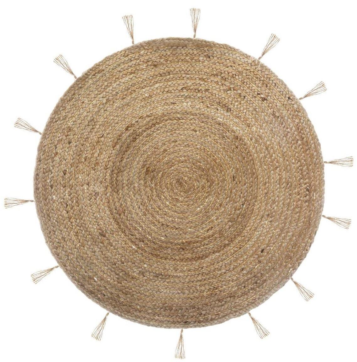 Atmosphera Koberec z juty so strapcami, 80 cm, okrúhly