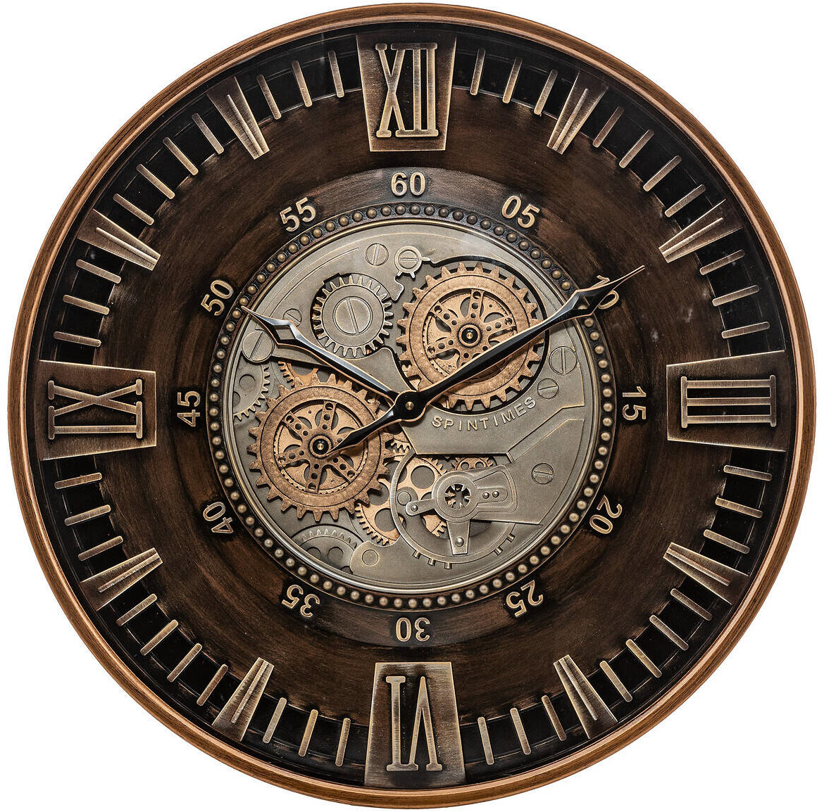 Atmosphera Hodiny v retro štýle s viditeľným mechanizmom YONI, 59 cm