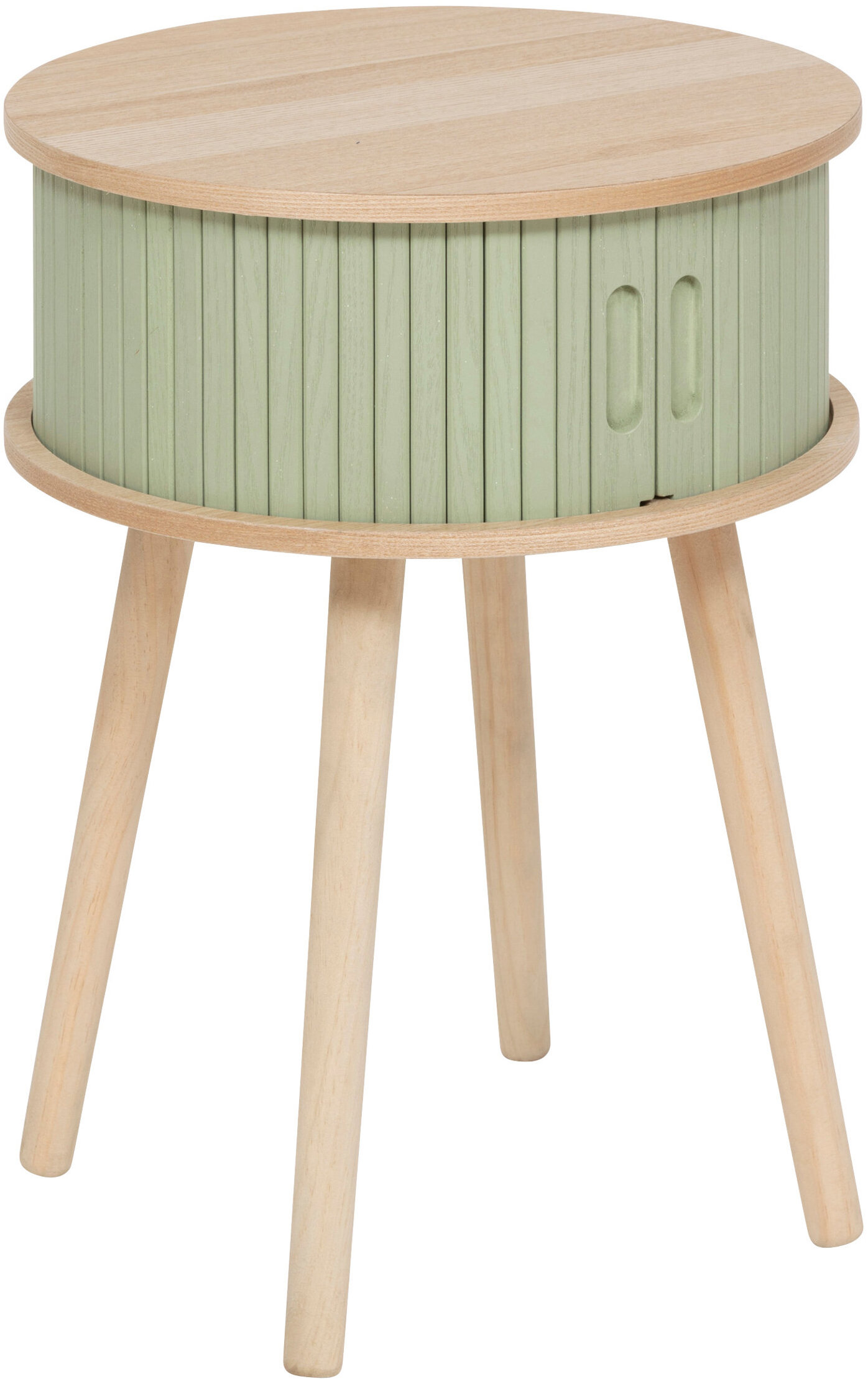 Atmosphera Nysos Nočný stolík s 2 dvierkami, priemer 40 cm, zelený