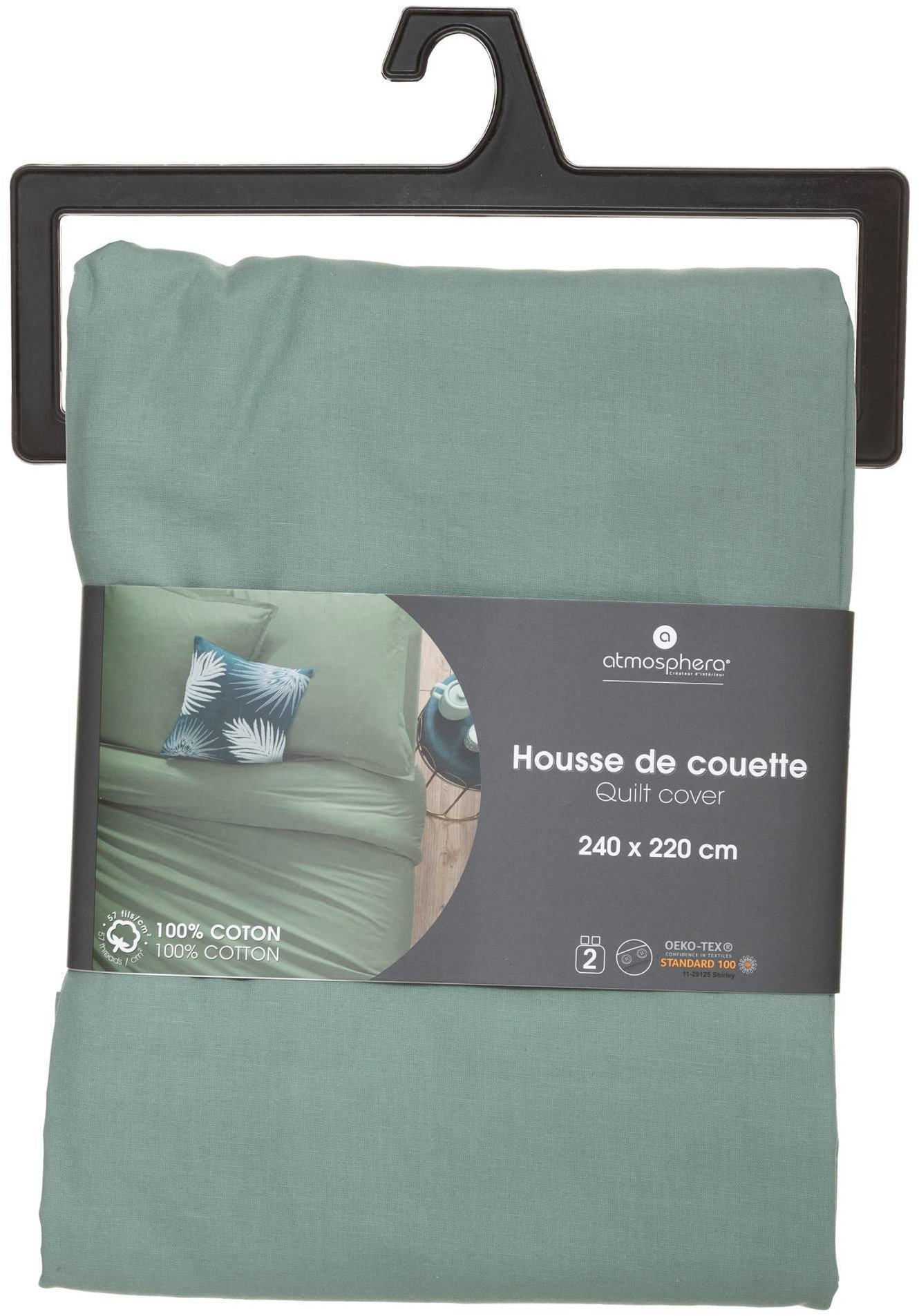 Atmosphera Bavlnené obliečky na prikrývku 240 × 220 cm zelené