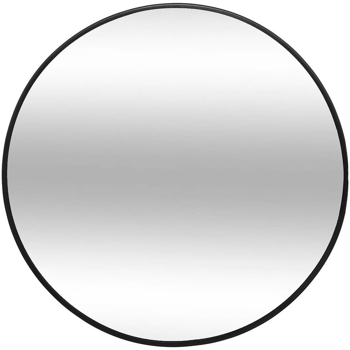 Atmosphera Okrúhle zrkadlo v kovovom ráme, priemer 38 cm, čierny rám