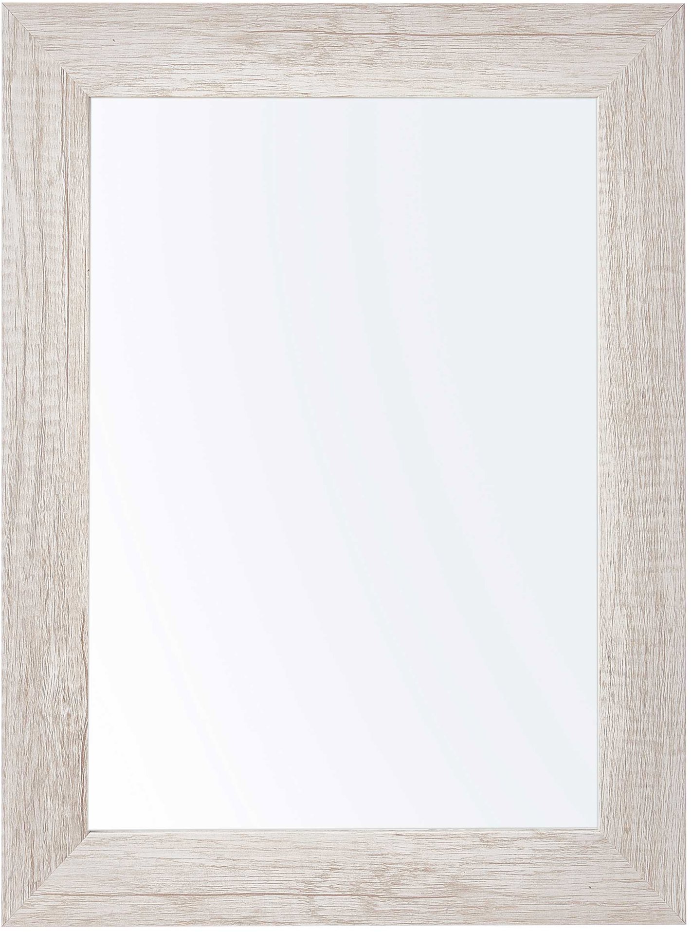 Giftdecor Nástenné zrkadlo v drevenom ráme, 38 × 48 cm, béžové