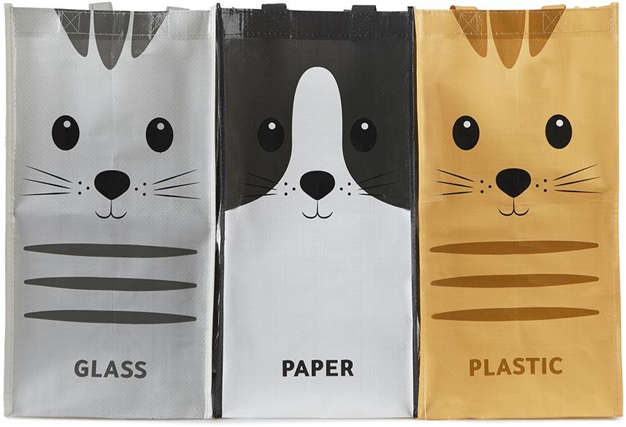 Balvi Tašky na triedený odpad Meow 27499 3 ks