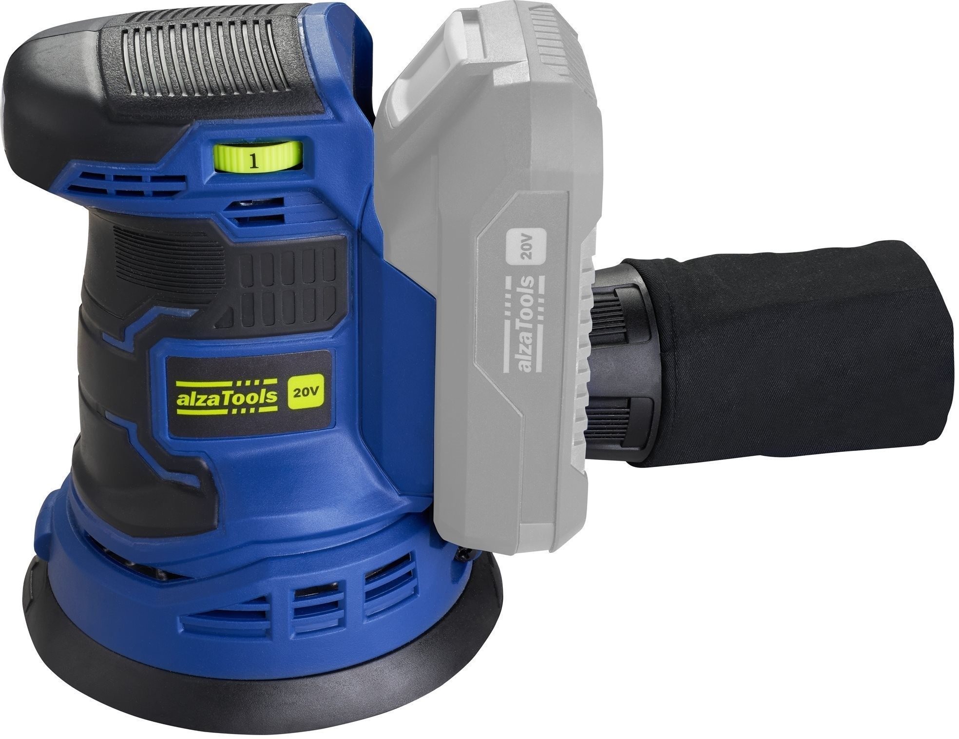 ALZATOOLS Excentrická brúska AKU BatteryONE 20V COS20V (bez AKU)