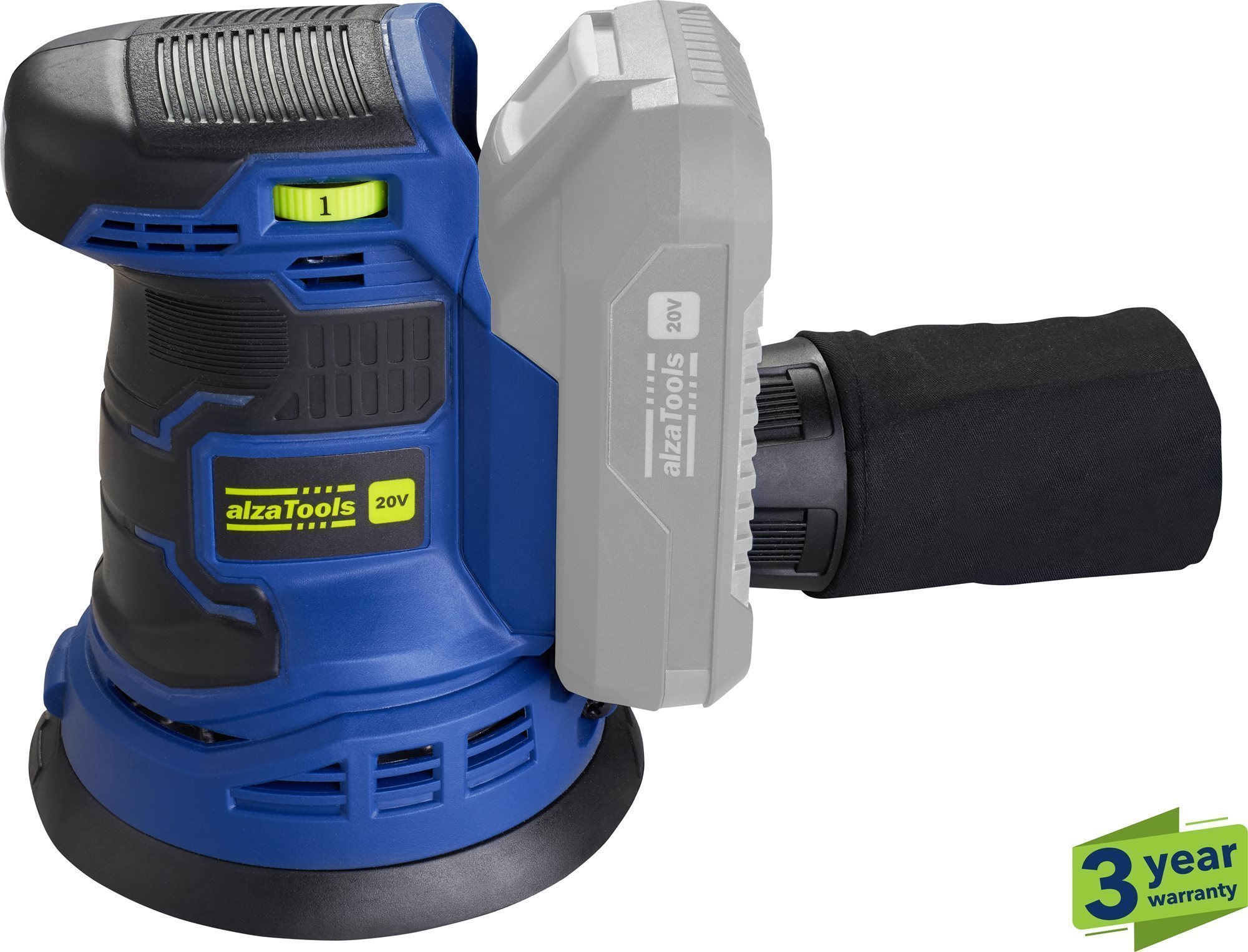 ALZATOOLS Excentrická brúska AKU BatteryONE 20V COS20V (bez AKU)