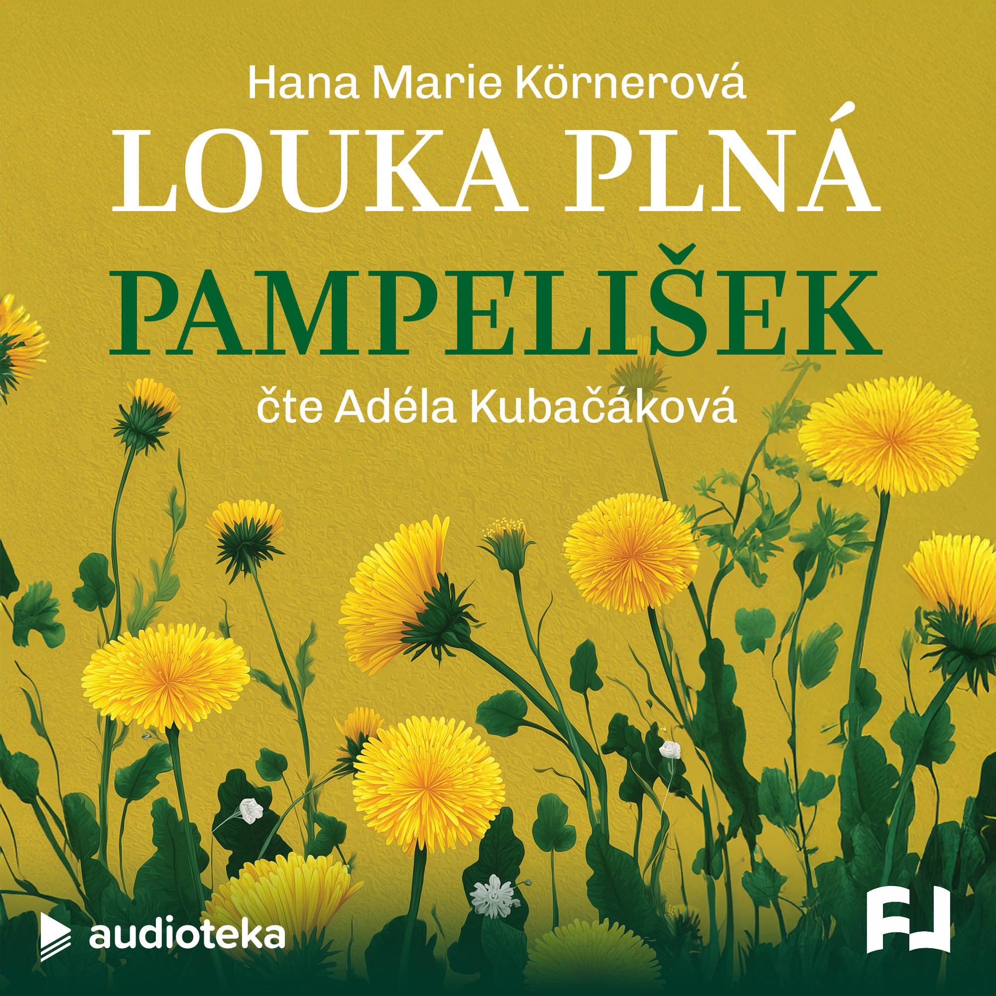 Louka plná pampelišek