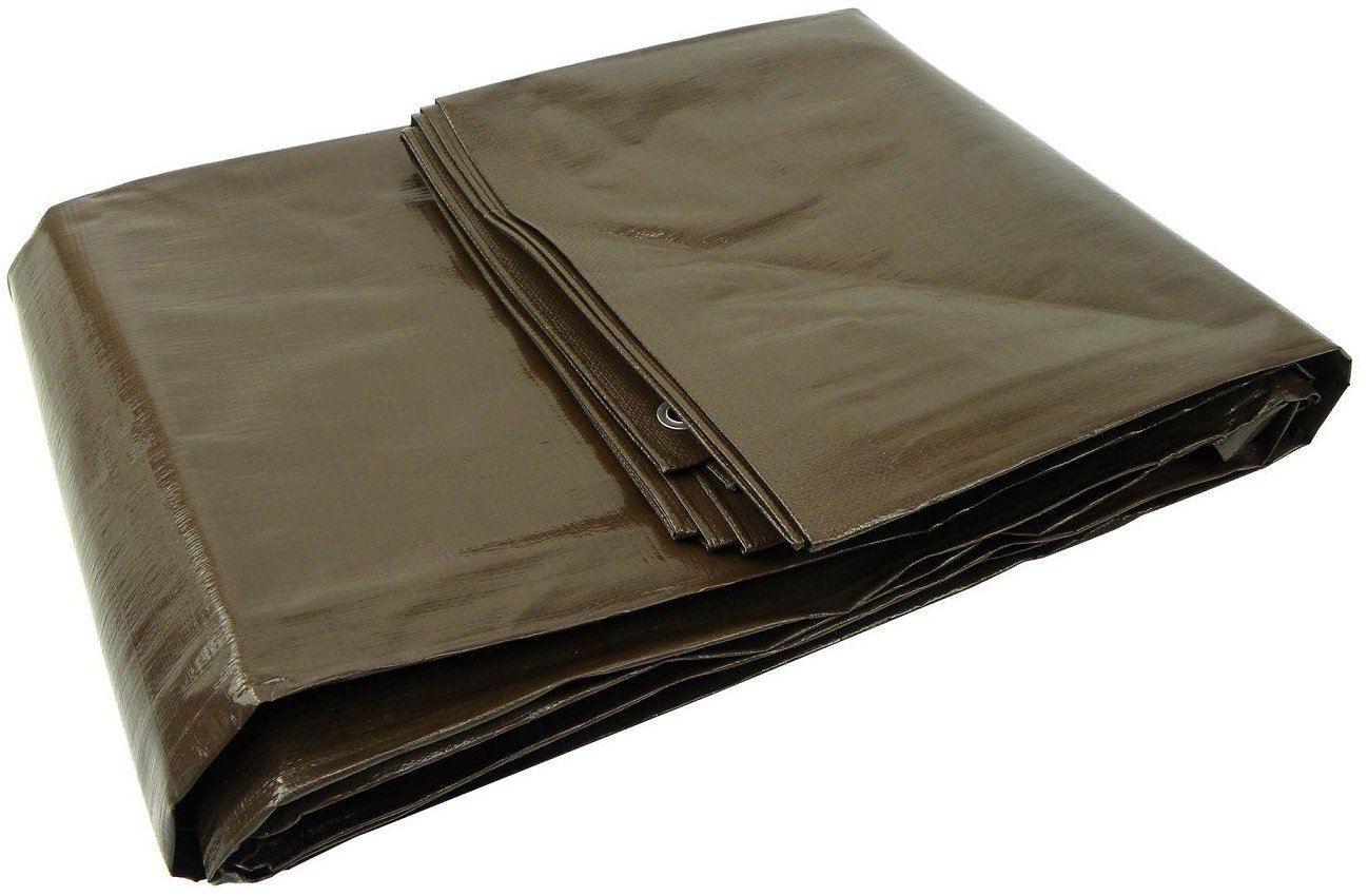 GEKO Plachta, PP + PE, 12 × 18 m, 200 g/m2, hnedá