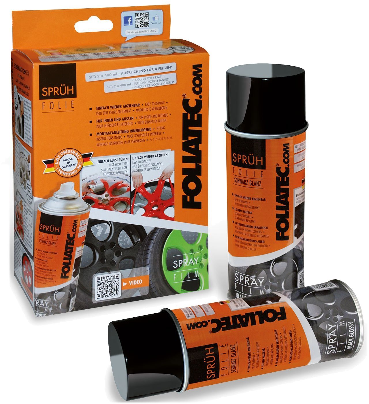 Foliatec v spreji, strieborná metalická 2× 400 ml