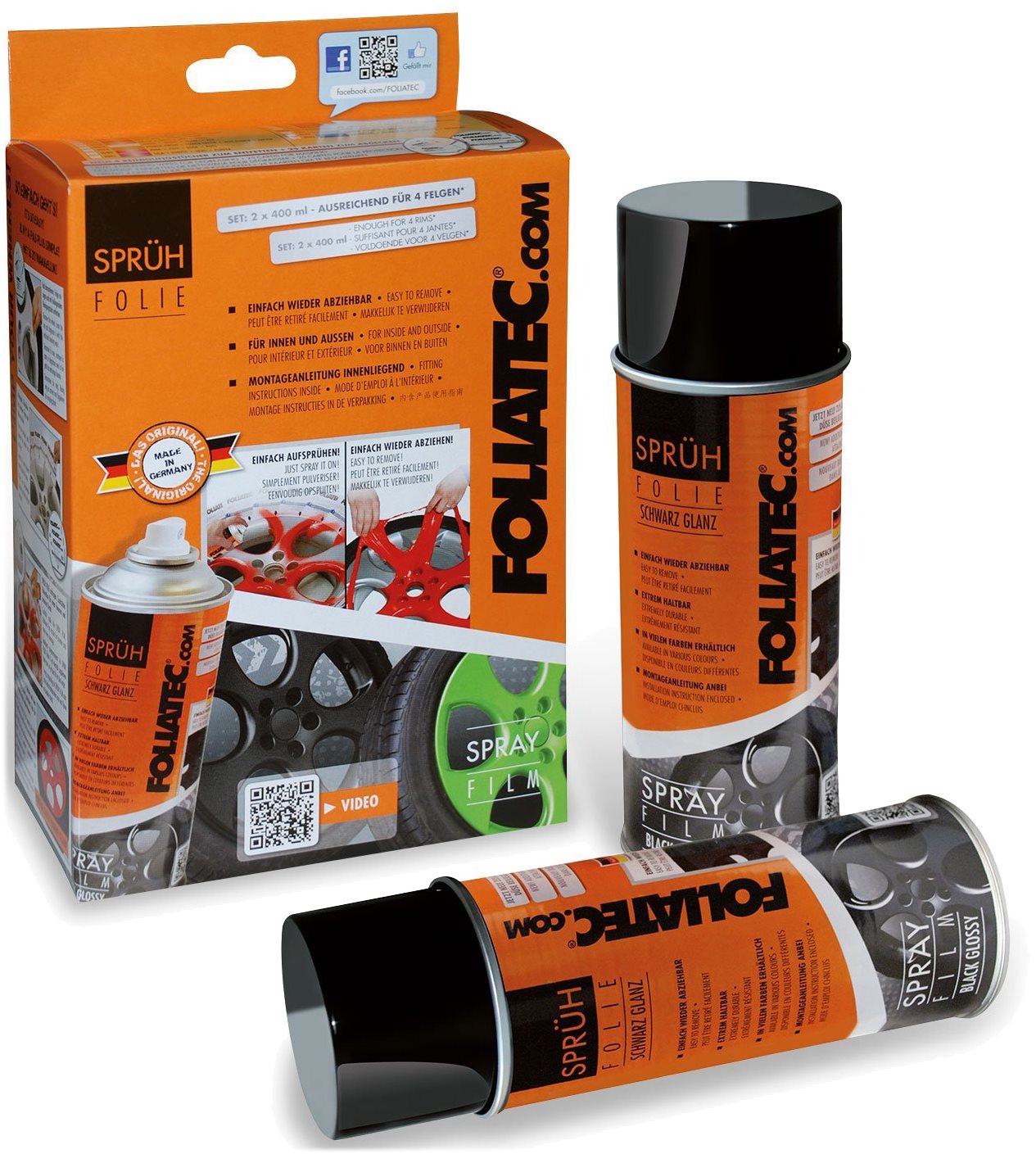 FOLIATEC - v spreji - antracitová metalická 2x 400 ml