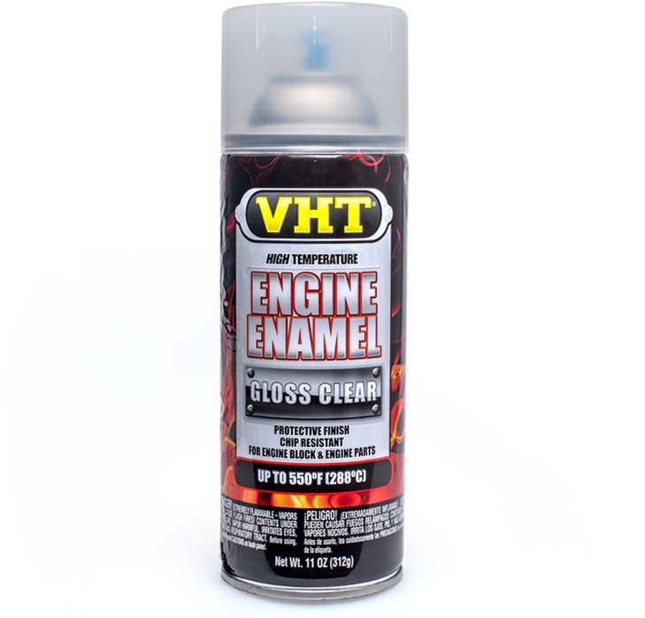 VHT Engine Enamel číry krycí lak na motory, do teploty až 288 °C