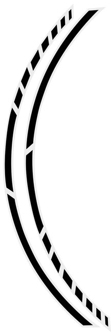 FOLIATEC – samolepiaca linka na obvod bicykla RACING – čierna