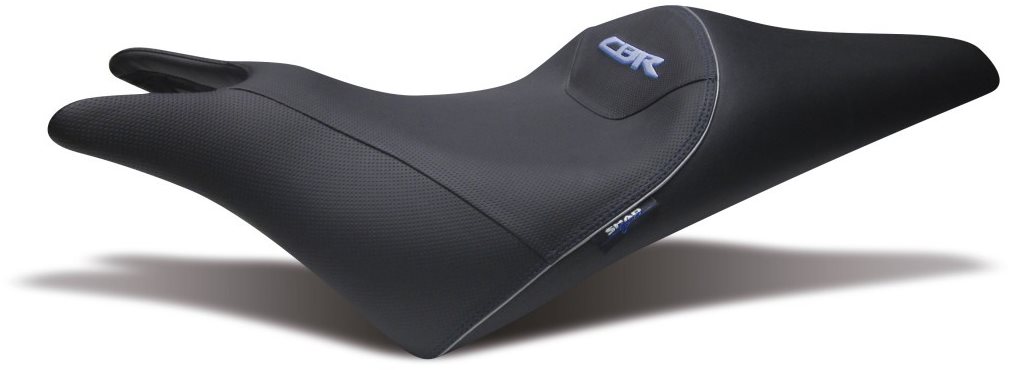 SHAD Komfortné sedlo čierne, modré švy pre HONDA CBR 600 F (ABS) 11- (2011 – 2012)