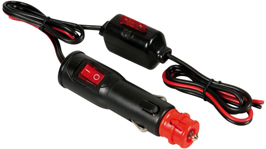 LAMPA Zástrčka do zapaľovača 12/24 V s vypínačom a poistkou