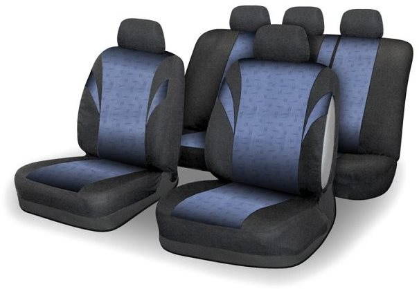 Compass Poťahy sedadiel sada 9 ks POLY modré AIRBAG
