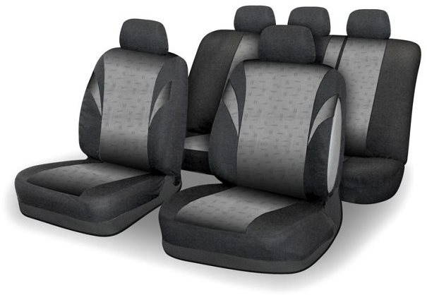 Compass Poťahy sedadiel sada 9 ks POLY sivé AIRBAG