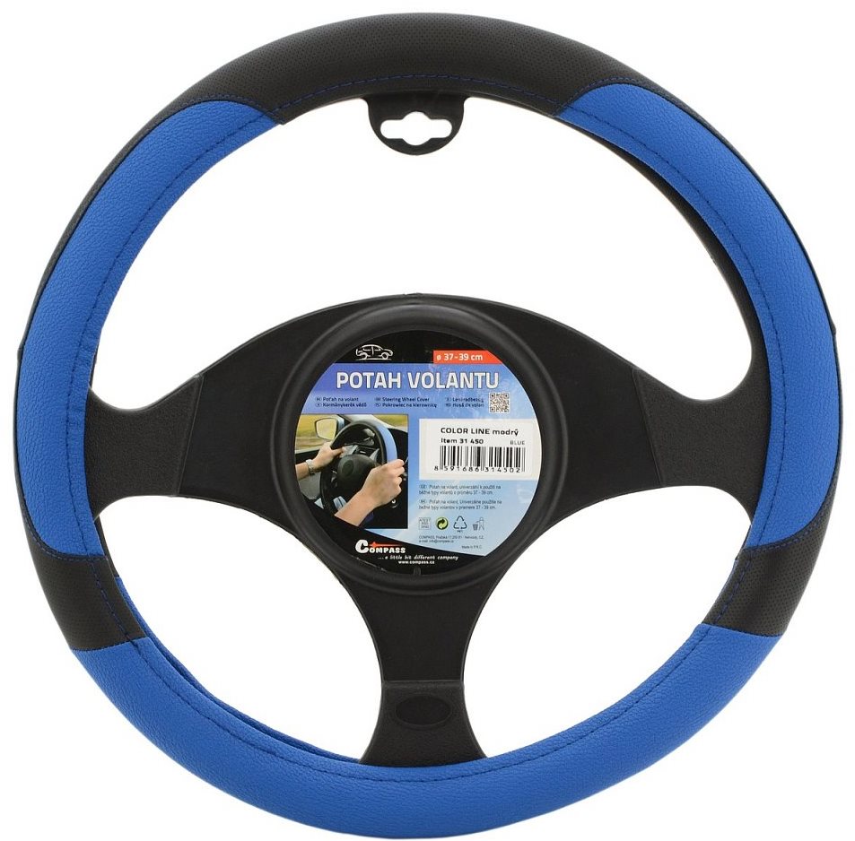 COMPASS Potah volantu COLOR LINE modrý