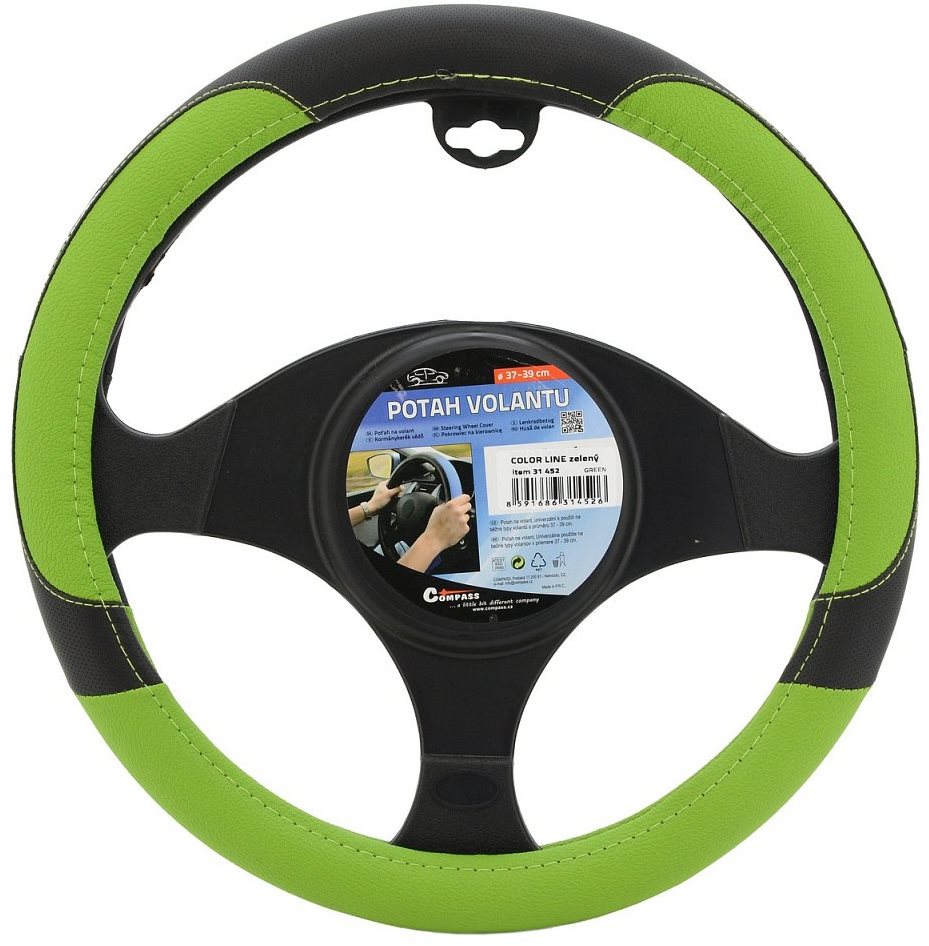 COMPASS Poťah volantu COLOR LINE zelený