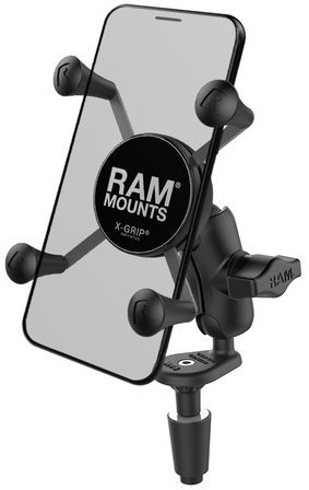 RAM Mounts kompletná zostava držiaku X-Grip s uchytením do krku riadenia motocykla