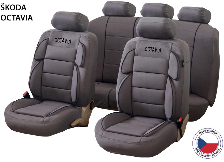 CAPPA autopoťahy Perfetto YL Luxury Škoda Octavia, sivé