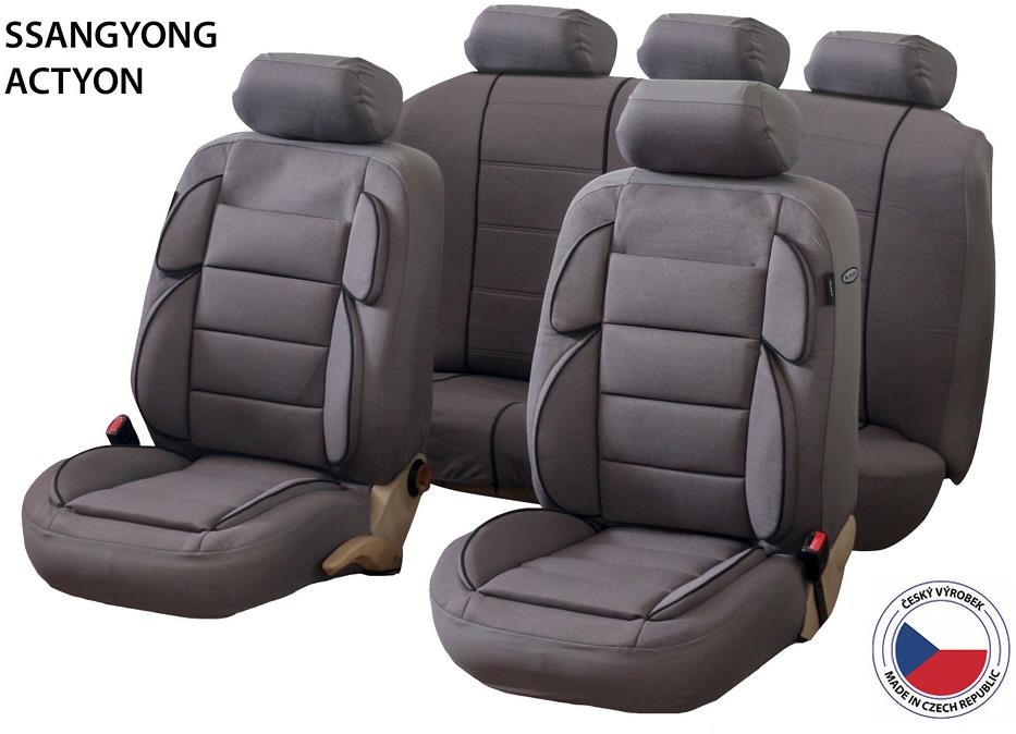 CAPPA autopoťahy Perfetto YL SSangYong Actyon, sivé