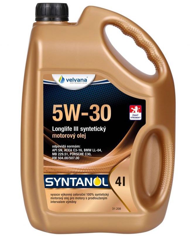 VELVANA Syntanol 5W-30 Longlife, 4 l
