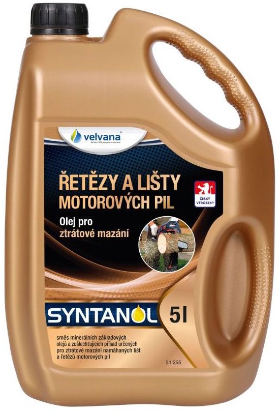 VELVANA Syntanol na stratové mazanie na reťaze a lišty motorových píl, 5 l