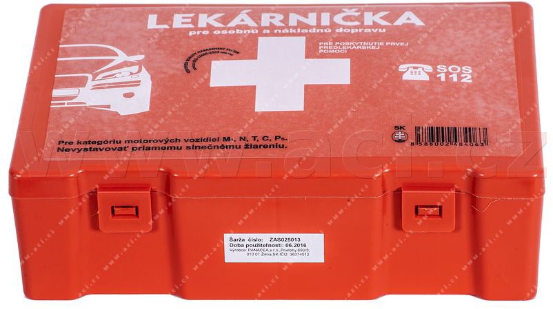ACI autolekárnička SK – plastová (výbava podľa vyhlášky MZ SR č.143/2009) oranžová