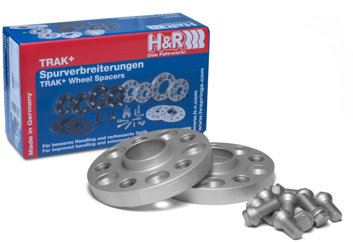 H & R rozširovacie podložky so šírkou 2 × 21 mm pre Škoda Enyaq NY, farba strieborná, bez skrutiek