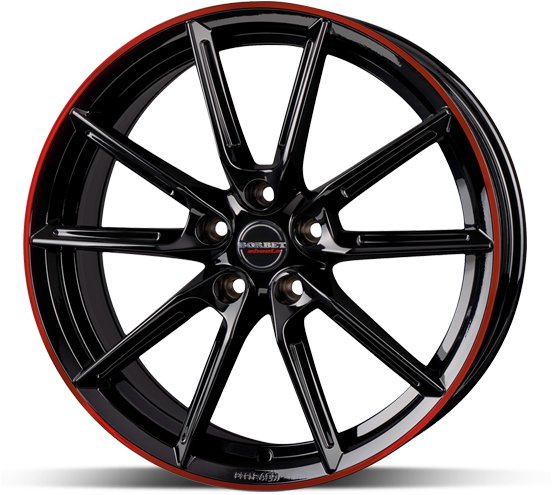 Borbet LX18 Black Red 8 × 18 5 × 112 ET48