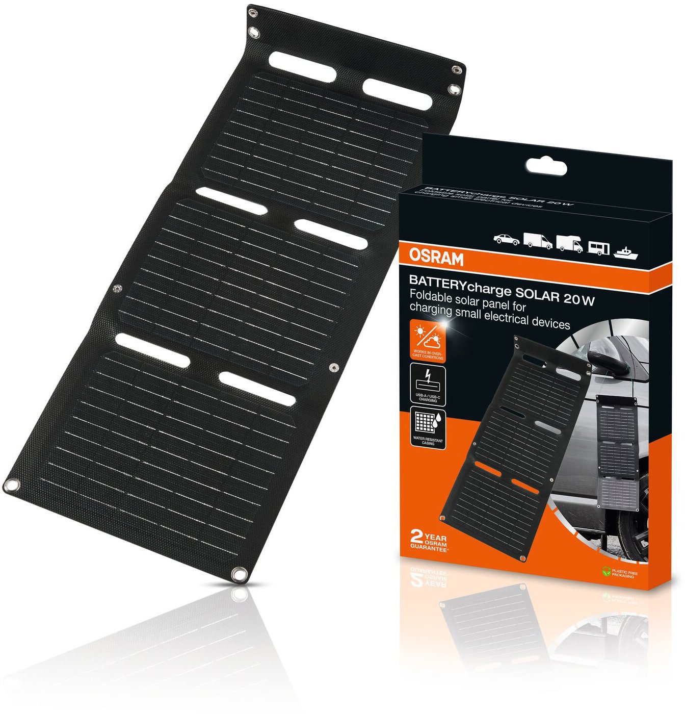 OSRAM BATTERYcharge SOLAR 20 W s USB CHARGER