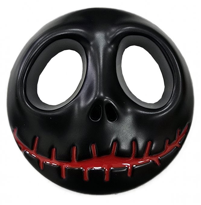 PREXIM Samolepka kovová lebka helloween, čierna