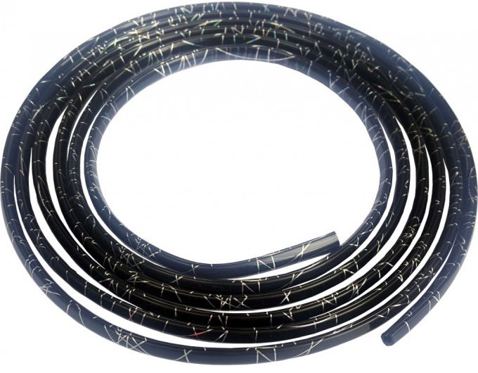 Prexim na ochranu dverí 3 m, profil 8 × 6 mm, čierna/strieborná