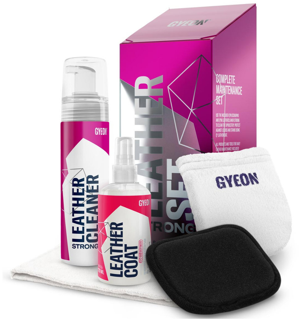 Gyeon Q2M Leather Set STRONG Sada na čistenie silne znečistenej kože 500 ml