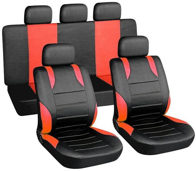 Poťahy sedadiel sada 9 ks sport vhodné na bočný Airbag
