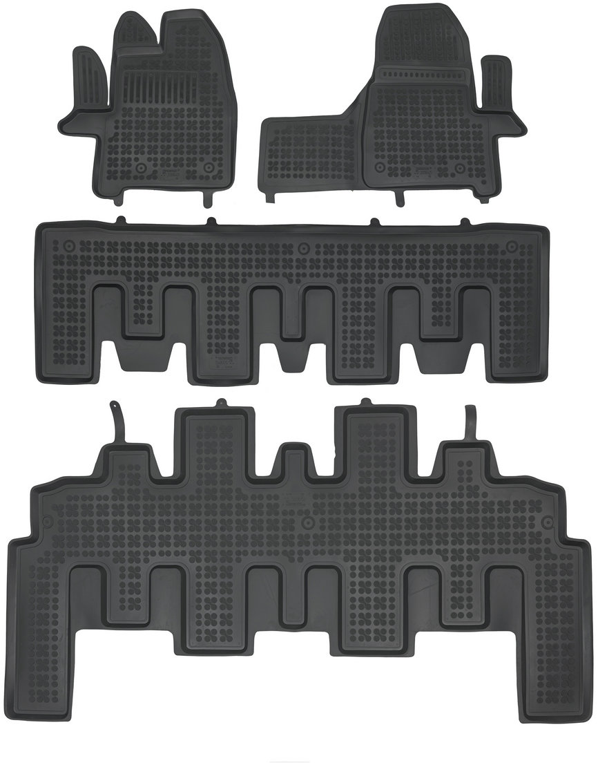 REZAW-PLAST gumové autokoberce, Ford Tourneo Custom, 2018-2023, 8 Sedadiel, Manual