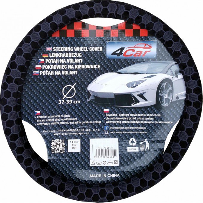 PREXIM Poťah na volant honey čierny