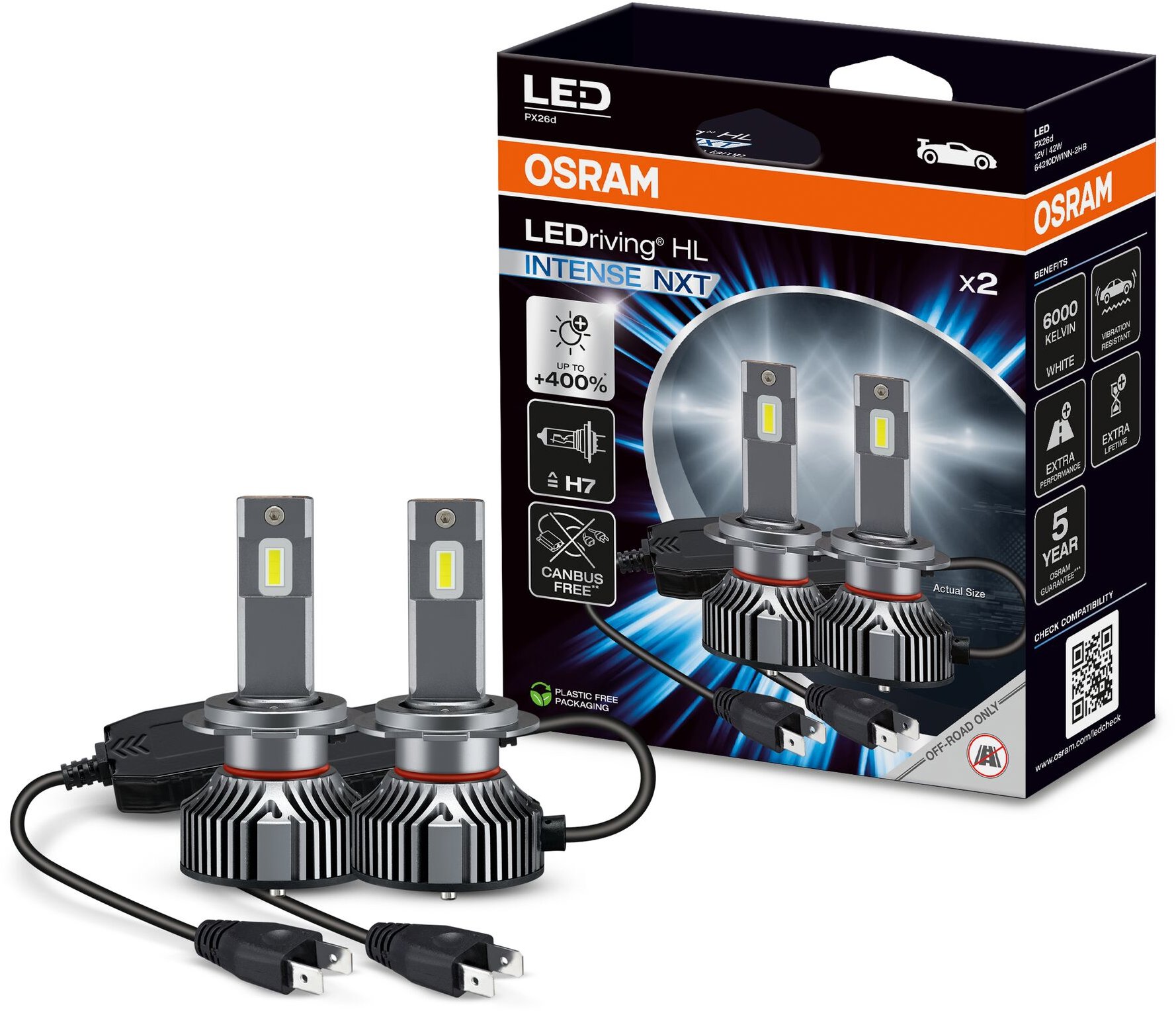 OSRAM LEDriving® HL INTENSE NXT +400 % " H7" 12 V