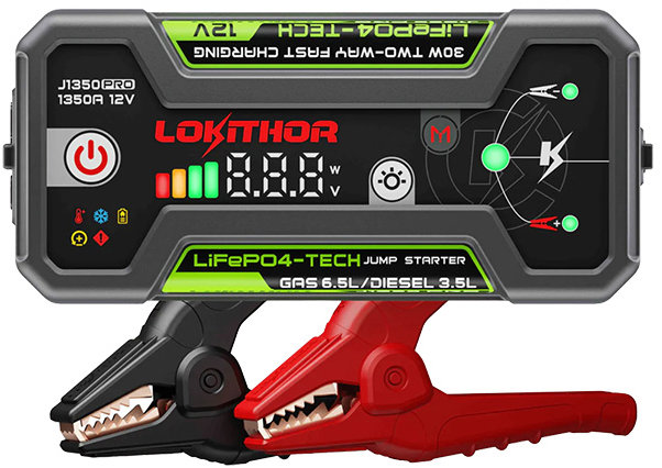 LOKITHOR Štartovací zdroj J1350 PRO, 12 V, 1350 A, 26 Wh