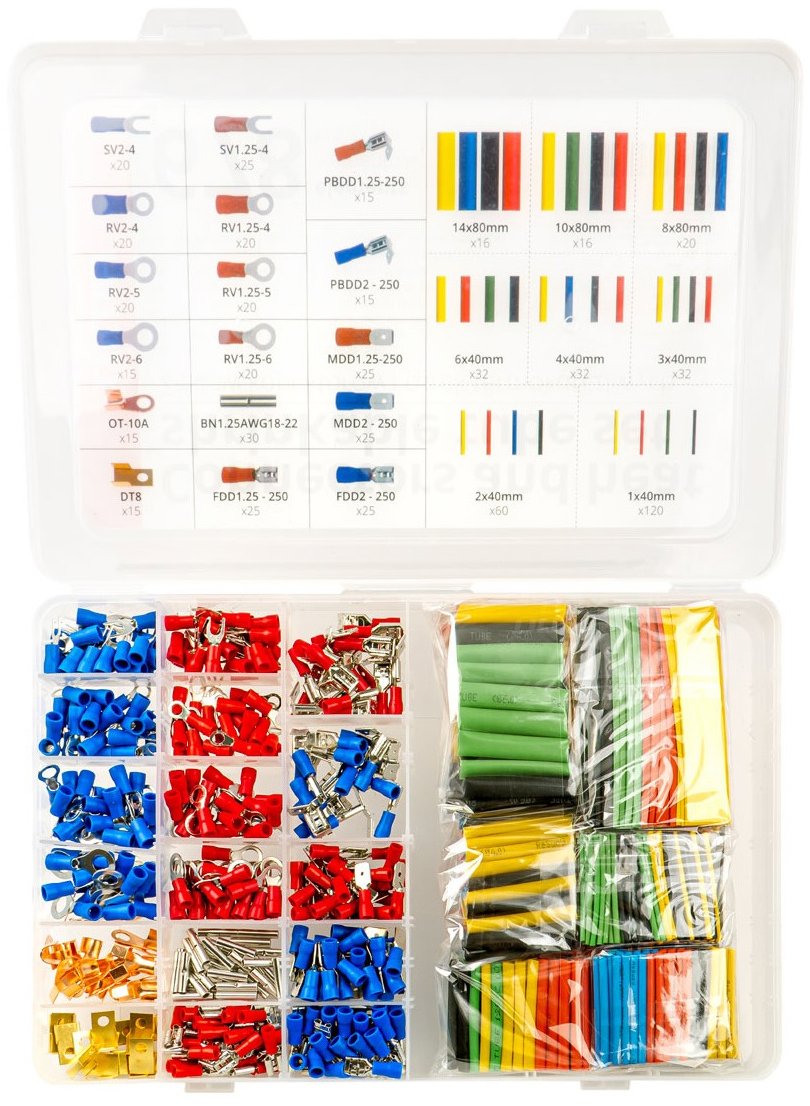 AMIO sada izolovaných konektorov a zmršťovacích bužírok 687 ks