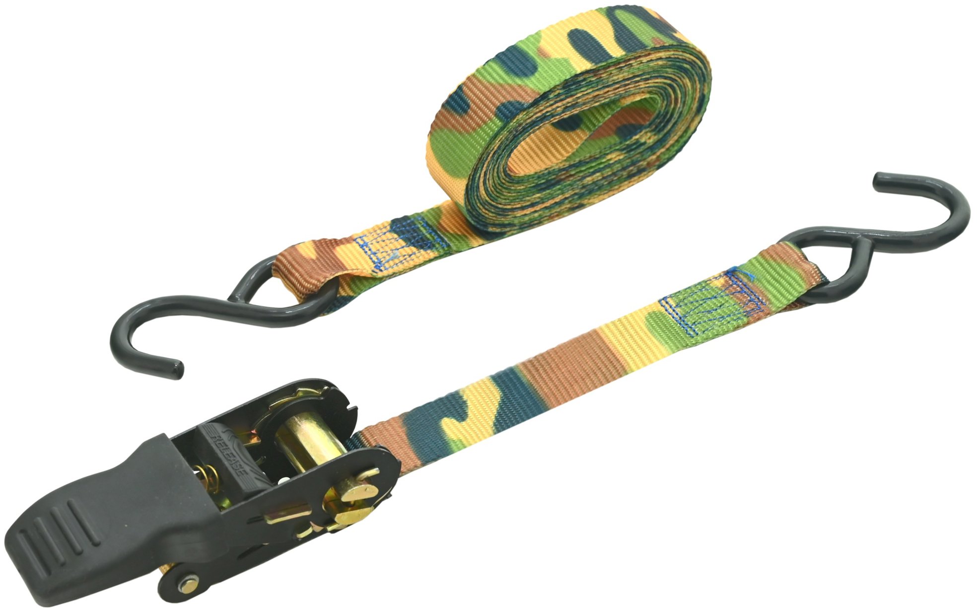 COMPASS KAMU Popruh s račňou a hákmi 1 ks, 250 daN, 25 mm × 5 m