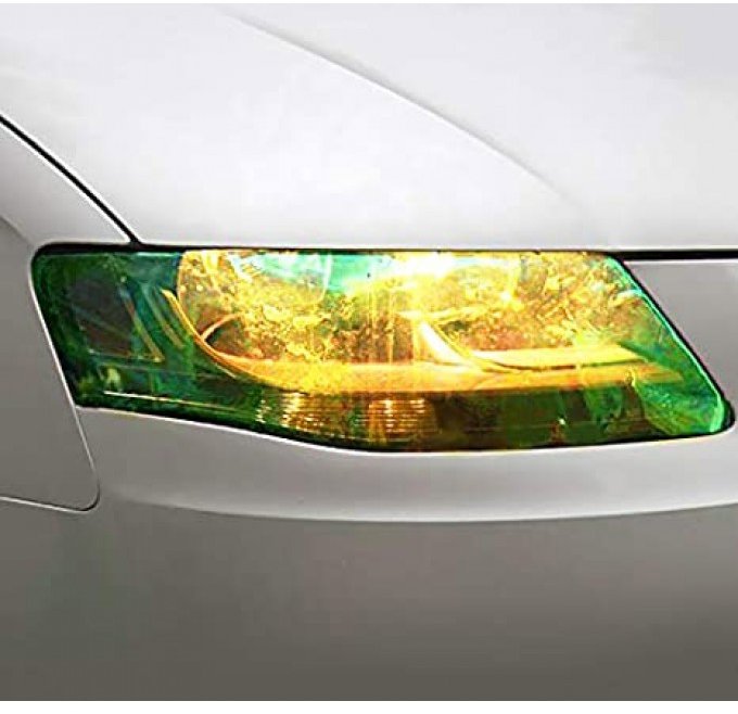 PREXIM Fólia na svetlá 30 cm × 8 m, chameleón žltá