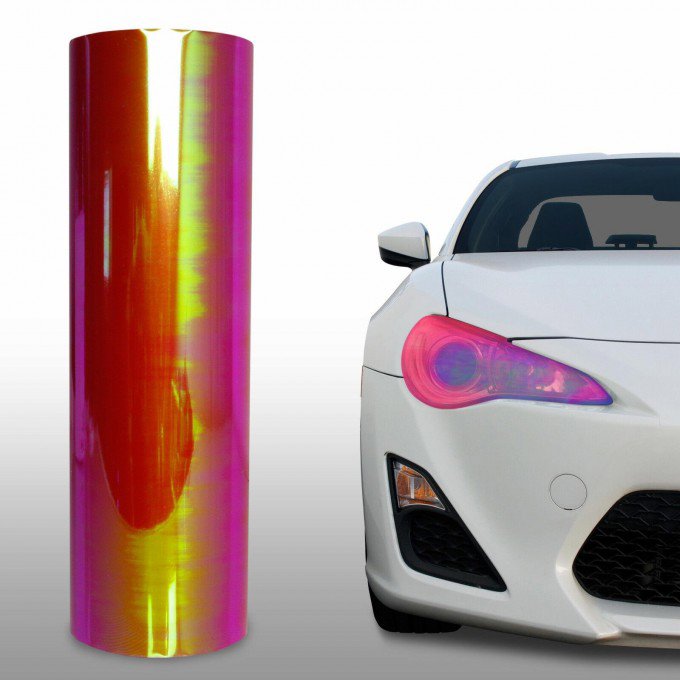 PREXIM Fólia na svetlá 30 cm × 8 m, chameleón červená