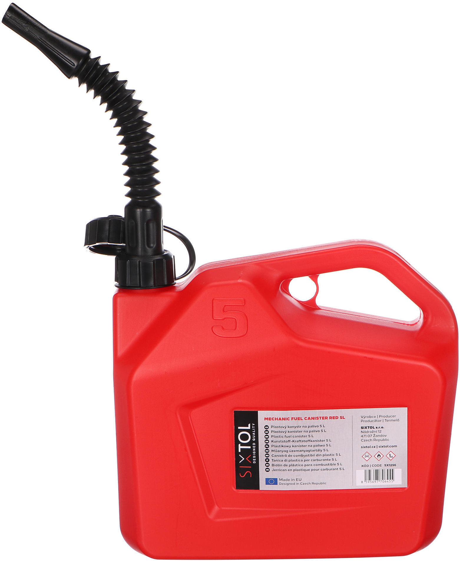 SIXTOL Kanister plastový Mechanic Fuel Canister Red 5 l